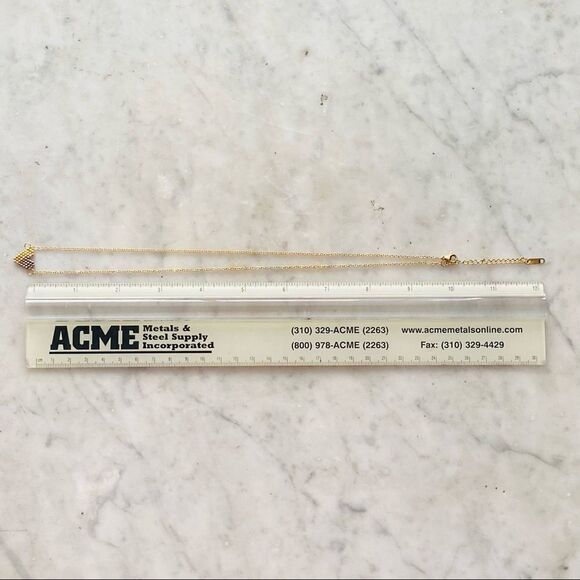 Hand Beaded Gold & Silver Seed Bead Heart Necklace NWT - Picture 8 of 9